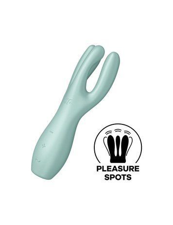 Кліторальний вібратор Satisfyer Threesome 3 Mint з трьома пальчиками SO6102 фото