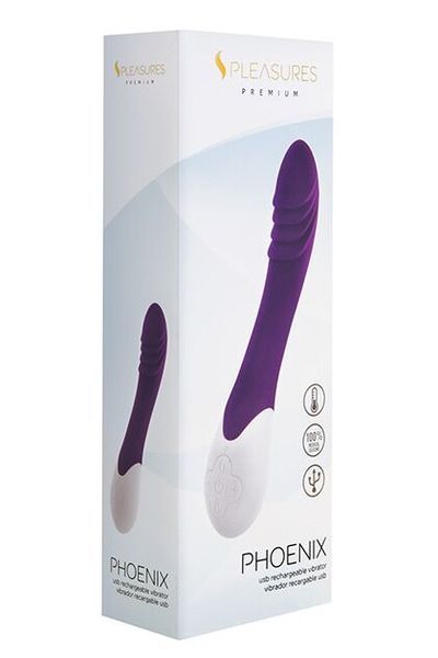 Вібратор S Pleasures Premium Phoenix для точки G, фіолетовий SX1615 фото