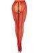 Панчохи Leg Avenue Crotchless Net Tights with Heart Backseam Red One Size SX1052 фото 5