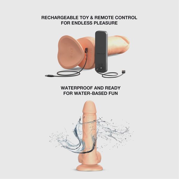 Фалоімітатор з вібрацією і ротацією Strap-On-Me Rotating & Vibrating Realistic Dildo - L - Vanilla SX3504 фото