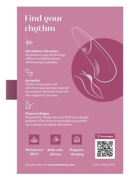 Вібратор Womanizer Vibe Dusky Pink SX2144 фото