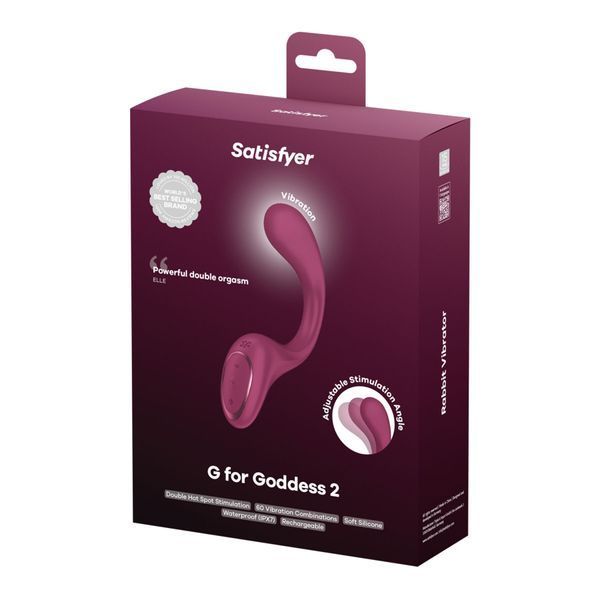 Вагінально-кліторальний вібратор Satisfyer G for Goddess 2 Wine Red SX3260 фото