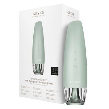 Антивіковий LED-випромінювач для відновлення шкіри обличчя GESKE Anti-Aging Skin Renewer 9в1 green HB0579 фото