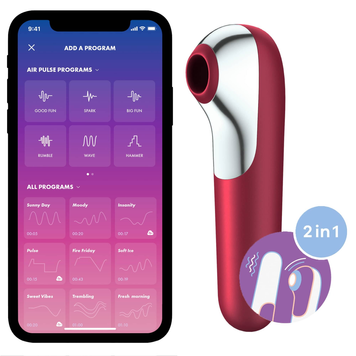 Смарт-вібратор та вакуумний стимулятор 2 в 1 Satisfyer Dual Love Pink SO4104 фото