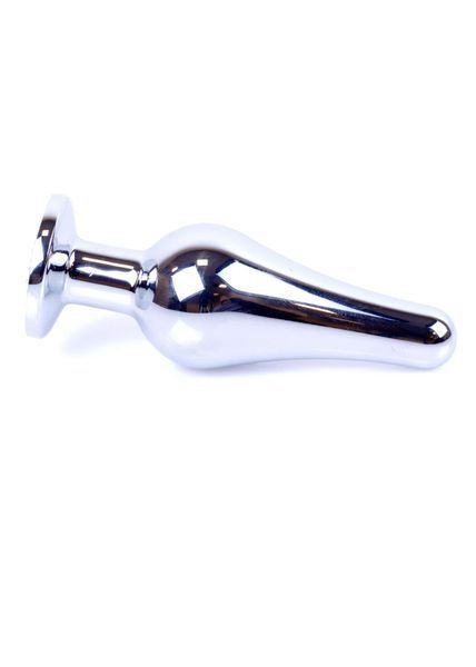 Анальна пробка Boys of Toys Jewellery Silver Long Plug Black d - 3 см 62530064-00074 фото