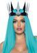 Корона злої королеви Leg Avenue Faux leather spiked crown Black, штучна шкіра, заклепки SO7950 фото