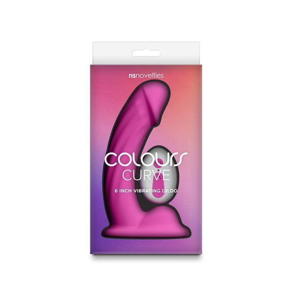 Дилдо з вібрацією NS Novelties Colours - Curve - Vibrating - 6" Dildo - Pink SX4334 фото
