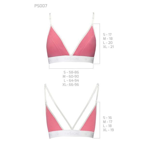 Спортивний топ з подвійними бретелями Passion PS007 TOP XL, pink SO4273 фото