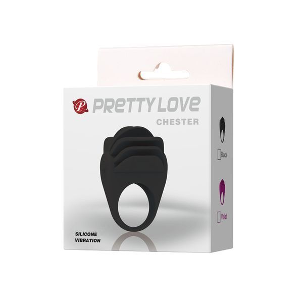 Ерекційне кільце Pretty Love Chester Penis Ring Black 6603BI-210137 фото