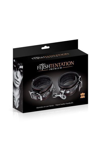 Наручники Fetish Tentation Premium Patent leather handcuffs SX1099 фото