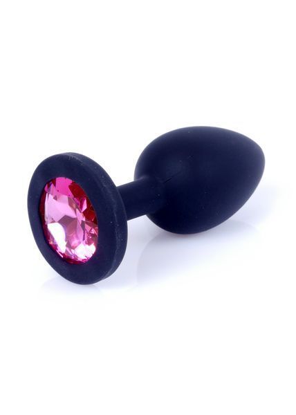 Силіконова анальна пробка Boys of Toys Jewellery Silicone Black Plug S Pink 62530064-00083 фото