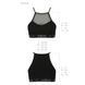 Спортивний топ з прозорою вставкою Passion PS006 TOP XL, black SO4241 фото 6