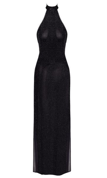 Сукня Noir Handmade F372 Onyx Twin-slit Long dress L SX4111 фото