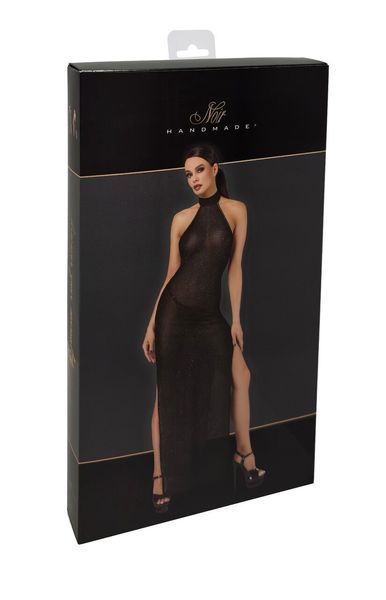 Сукня Noir Handmade F372 Onyx Twin-slit Long dress L SX4111 фото