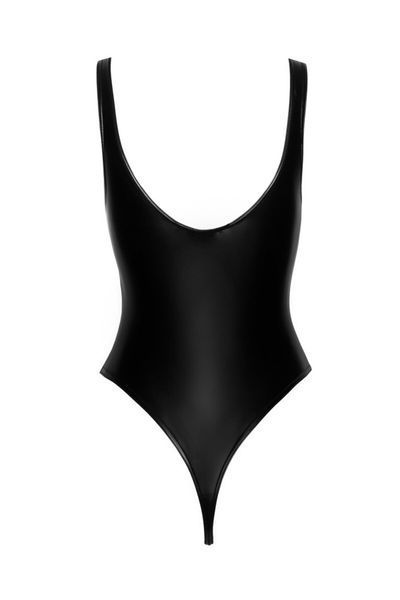 Боді з мокрим ефектом Noir Handmade F244 Powerwetlook body with high cut bottom hem, XL SX0161 фото