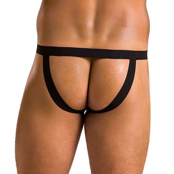 Чоловічі сліпи на шнурівці Passion 044 SLIP BEN XXL XXXL Black, екошкіра, люверси SO7603 фото