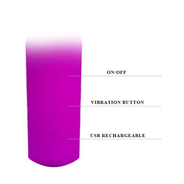 Вібратор-кролик Pretty Love Elmer Vibrator Purple 6603BI-014413 фото