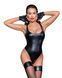 Боді з мокрим ефектом Noir Handmade F244 Powerwetlook body with high cut bottom hem, XL SX0161 фото 1