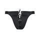 Чоловічі сліпи на шнурівці Passion 044 SLIP BEN XXL XXXL Black, екошкіра, люверси SO7603 фото 5