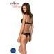 Комплект: бра, трусики з ажурним декором та відкритим кроком Passion URSULA SET, black SO5842 фото 2