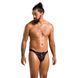 Чоловічі сліпи на шнурівці Passion 044 SLIP BEN XXL XXXL Black, екошкіра, люверси SO7603 фото 3