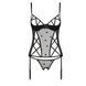 Корсет з підв'язками, стрінги Passion LOVELIA CORSET L XL, black SO4766 фото 5
