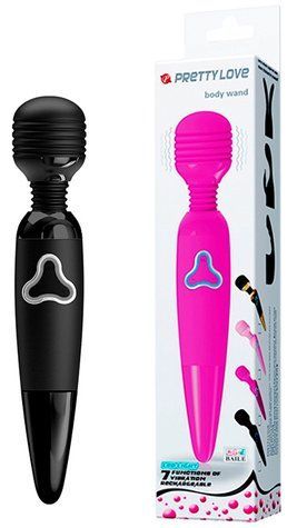 Вібромасажер Pretty Love Body Wand Black 6603BW-055010-1 фото