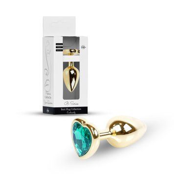 Анальна пробка Boys of Toys Jewellery Gold Heart PLUG- Green 62530064-00042 фото