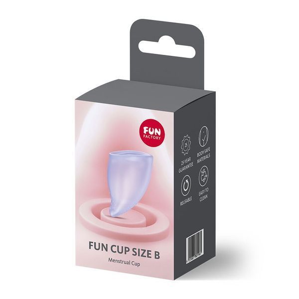 Менструальна чаша Fun Factory FUN CUP SIZE B Purple, багаторазова, діаметр 4,3 см, об&rsquo;єм 30 мл SX3674 фото