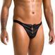 Чоловічі сліпи на шнурівці Passion 044 SLIP BEN XXL XXXL Black, екошкіра, люверси SO7604 фото 1