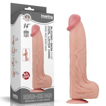 Фалоімітатор Sliding-Skin Dual Layer Dong 14" Flesh 6452LV317054 фото