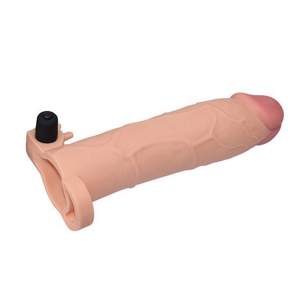 Насадка на член LoveToy Pleasure X-Tender Vibrating Penis Sleeve Add 3" Flesh 6452LV1066-9 фото