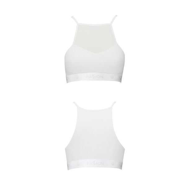 Спортивний топ з прозорою вставкою Passion PS006 TOP XL, white SO4245 фото