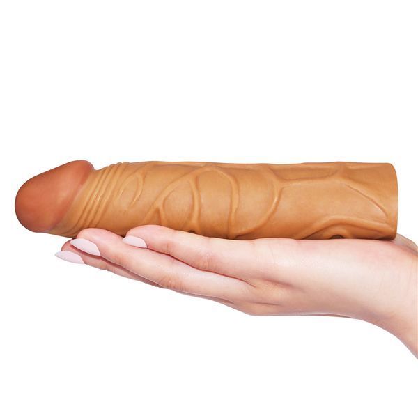 Насадка на член LoveToy Pleasure X-Tender Penis Sleeve Add 1" Brown 6452LV1051-11 фото