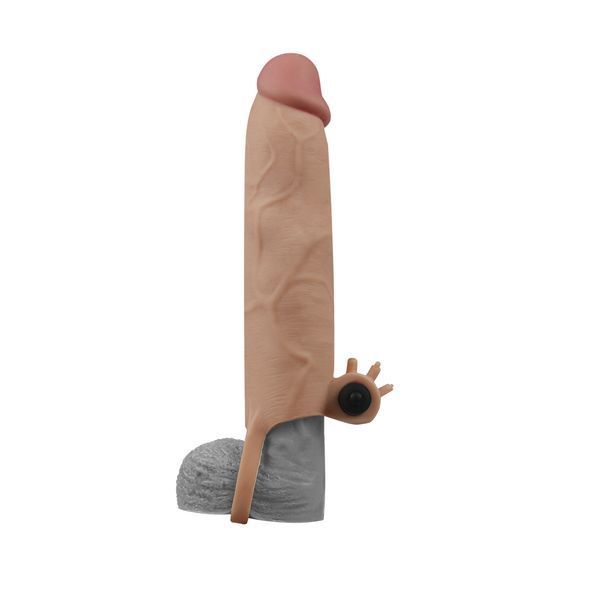Насадка на член LoveToy Pleasure X-Tender Vibrating Penis Sleeve Add 3" Flesh 6452LV1066-9 фото