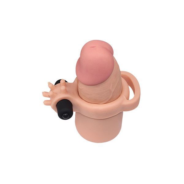 Насадка на член LoveToy Pleasure X-Tender Vibrating Penis Sleeve Add 3" Flesh 6452LV1066-9 фото