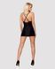 Сатиновий комплект для сну з мереживом Obsessive 828-CHE-1 chemise & thong L/XL SO7171 фото 4