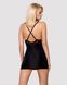 Сатиновий комплект для сну з мереживом Obsessive 828-CHE-1 chemise & thong L/XL SO7171 фото 2