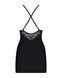 Сатиновий комплект для сну з мереживом Obsessive 828-CHE-1 chemise & thong L/XL SO7171 фото 6