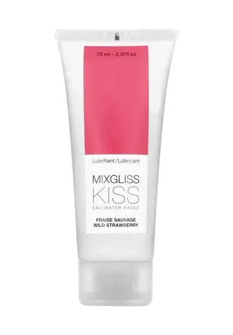 Лубрикант на водній основі з ароматом Дика Полуничка MixGliss KISS Wild Strawberry (70 мл) SO1620 фото