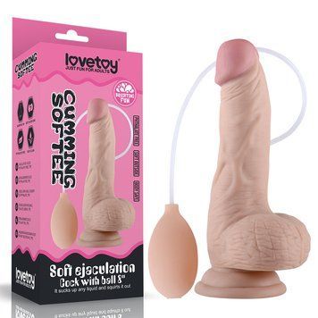 Фалоімітатор з імітацією еякуляції Soft Ejaculation Cock With Ball 8" 6452LV316002 фото