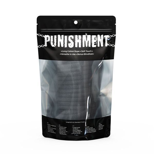 Мотузка для шибарі Punishment - Bondage Rope - Black SX2234 фото