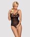 Мереживне боді з доступом Obsessive 818-TED-1 teddy 2XL 3XL, чорне SO9020 фото 1