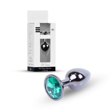 Анальна пробка Boys of Toys Jewellery Dark Silver Plug Green 62530064-00033 фото