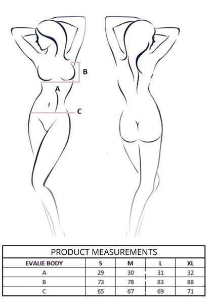 Боді Passion EVALIE BODY, S, білий SX2924 фото