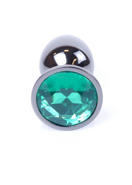 Анальна пробка Boys of Toys Jewellery Dark Silver Plug Green 62530064-00033 фото