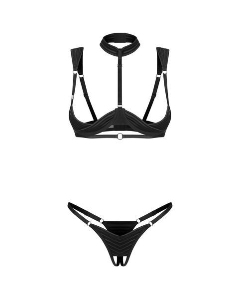 Комплект Obsessive Roccele 2-pcs crotchless set L/XL SX3618 фото