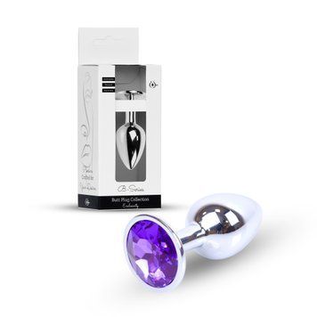Анальна пробка Boys of Toys Jewellery Silver Plug Purple d - 2,7 см 62530064-00009 фото