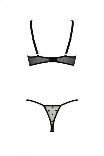 Еротичний комплект Passion MARINA SET WITH OPEN BRA, XXL XXXL, beige, відкриті чашки SO9733 фото