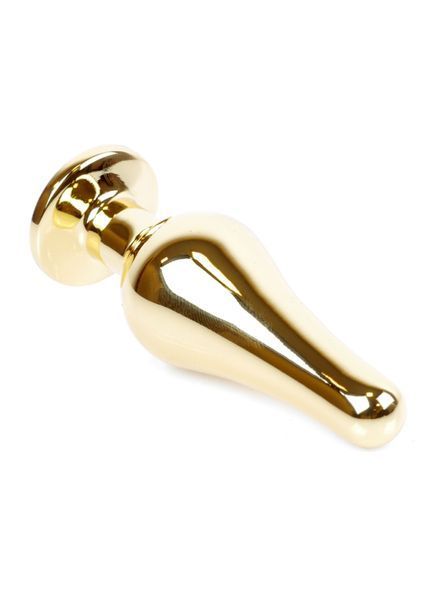 Анальна пробка Boys of Toys Jewellery Gold BUTT PLUG- Clear d - 3 см 62530064-00066 фото